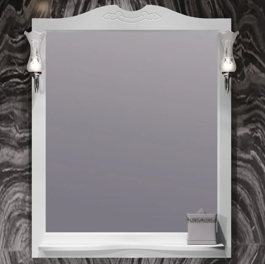 Зеркало Opadiris Брунелла 80, цвет белый 00-00003655 - фото 1