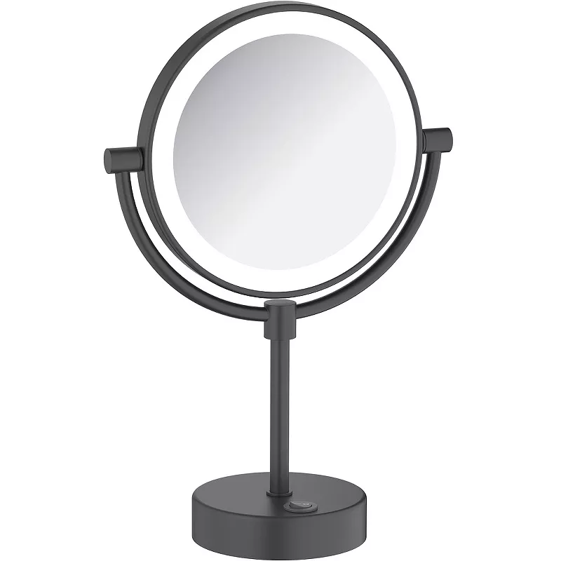 Зеркало косметическое с подсветкой Timo Saona черное матовое