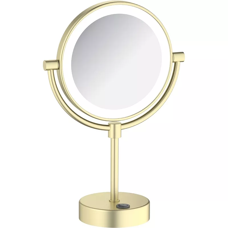 Зеркало косметическое с подсветкой Timo Saona золото матовое