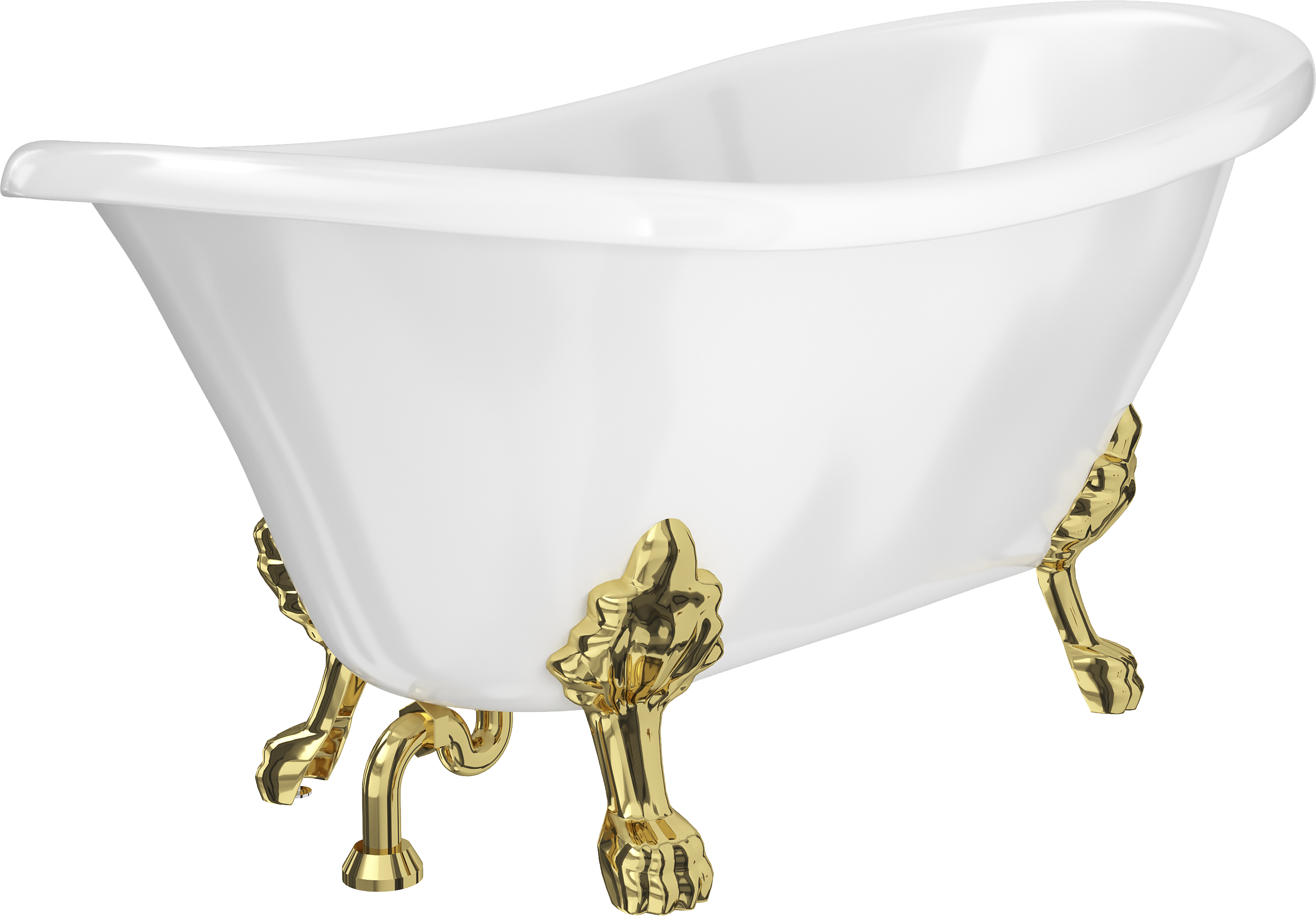 Акриловая ванна Artemis Ottovia 170x75 ножки золото 1.05.407.007.01.3.28 - фото 1