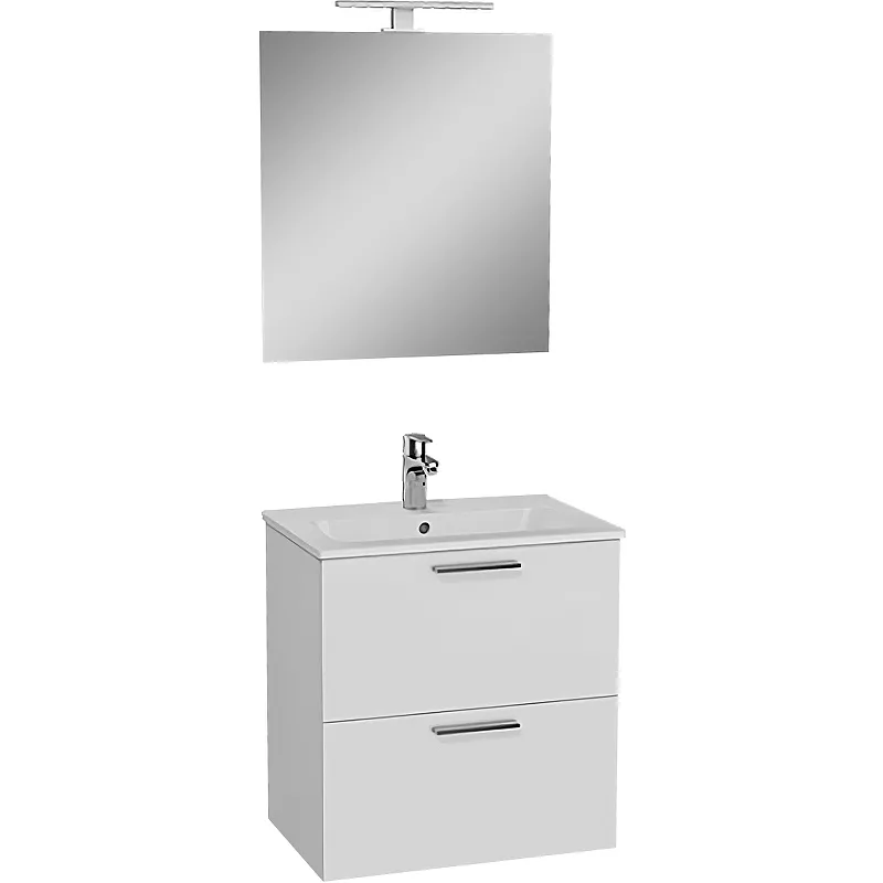 Комплект мебели для ванной Vitra Mia 60 с ящиками белый глянец 75021 - фото 1