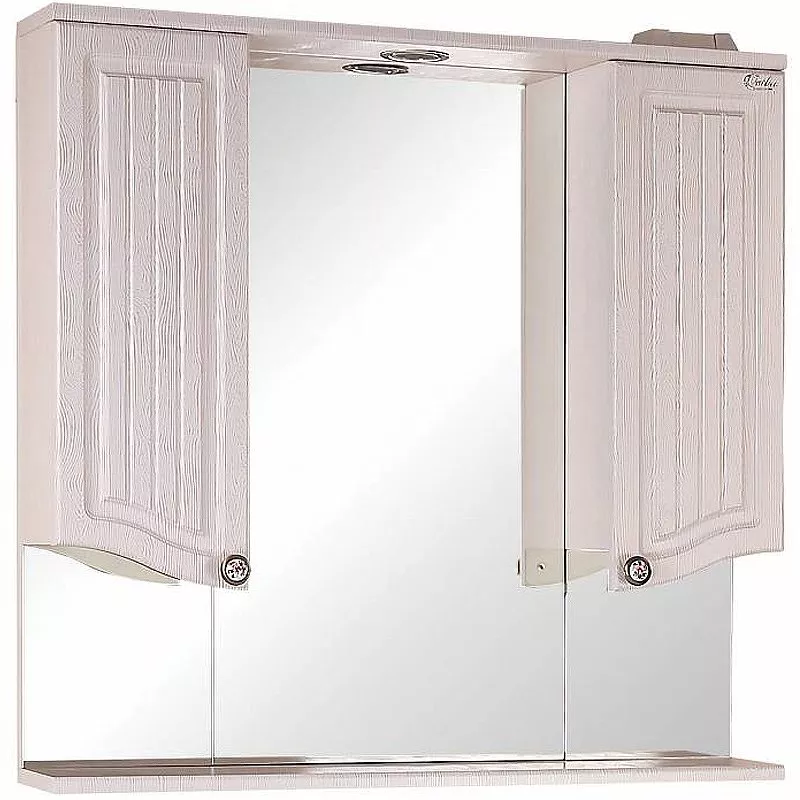 Зеркало-шкаф Onika Арно-Классик 80 с подсветкой, белое дерево (208085)