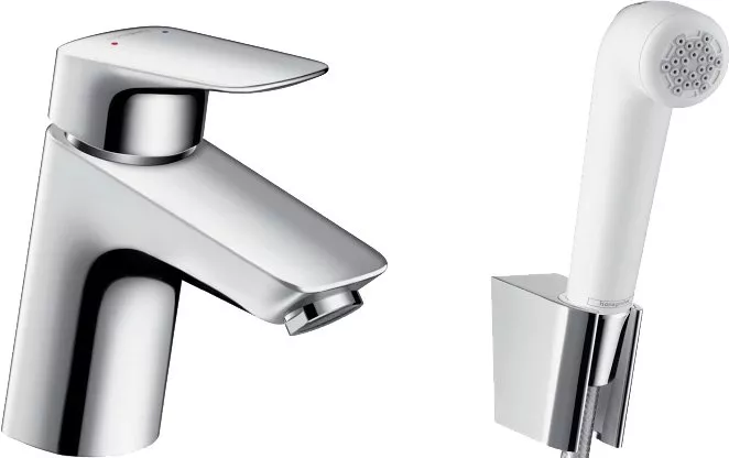 Смеситель для раковины Hansgrohe Logis 71290000 с гигиеническим душем хром 14870₽