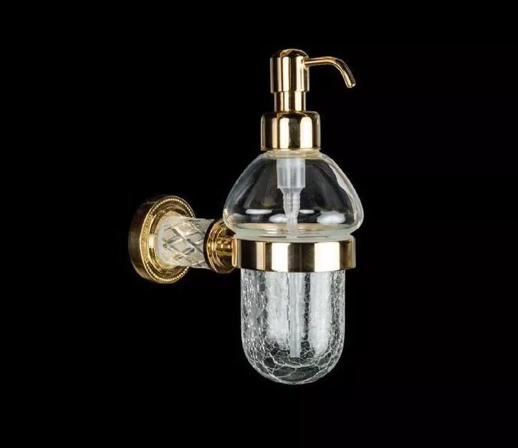 

Дозатор для жидкого мыла Boheme Murano crystal золотой глянцевый