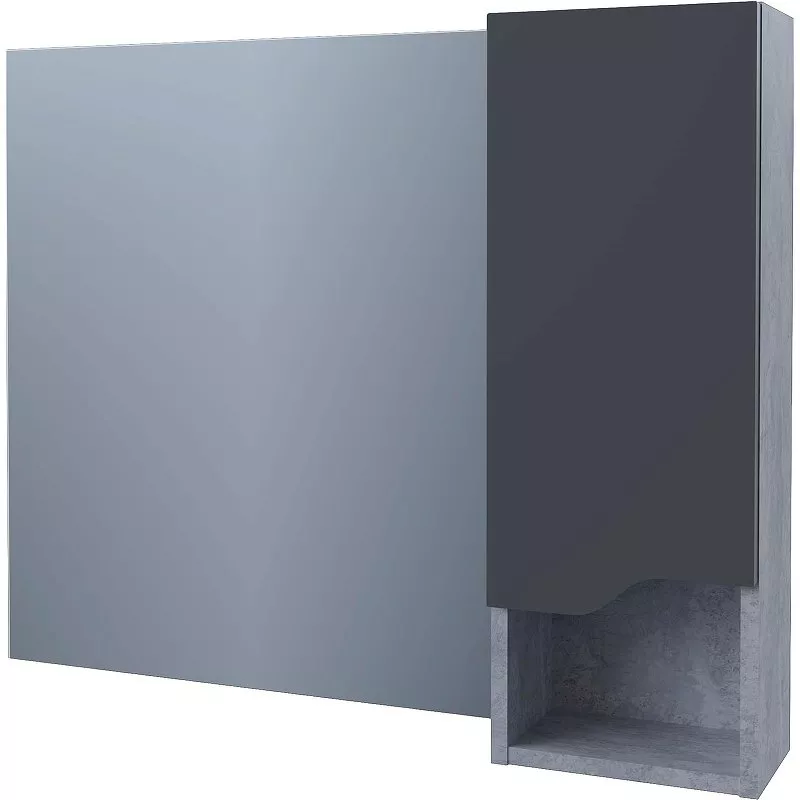 Зеркало-шкаф Stella Polar Абигель 100 серый SP-00001063 - фото 1