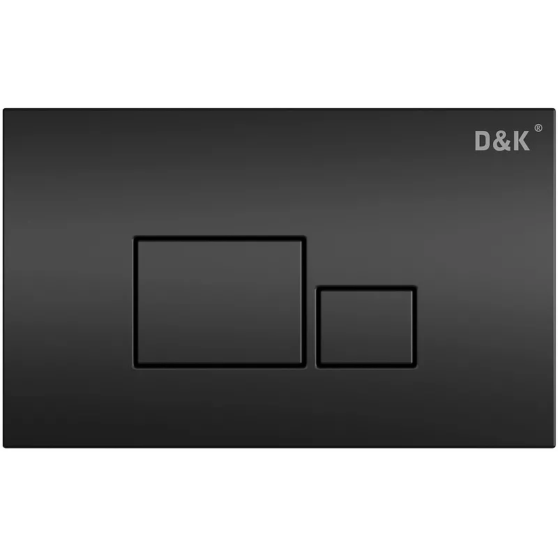 Клавиша смыва D&K Quadro черный матовый DB1519025 - фото 1