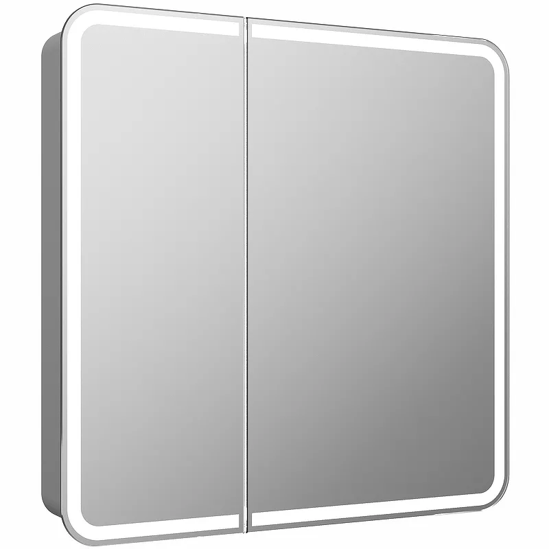 Зеркало-шкаф CONTINENT Elliott 80х80 с подсветкой белый МВК014 - фото 1