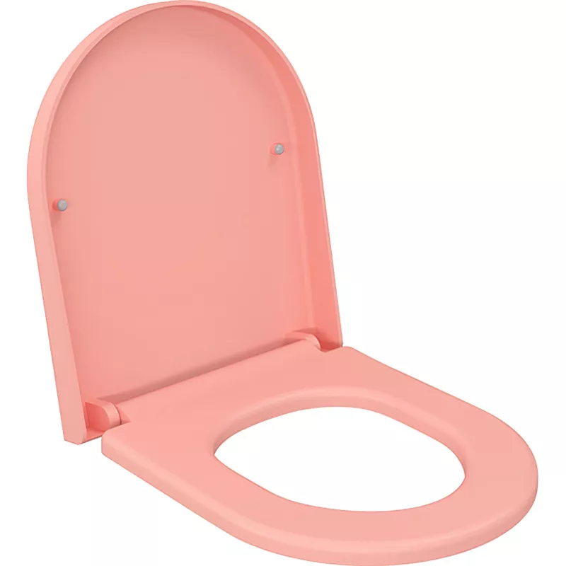 Крышка-сиденье Ambassador Abner с микролифтом розовый матовый 102T20901 - фото 1
