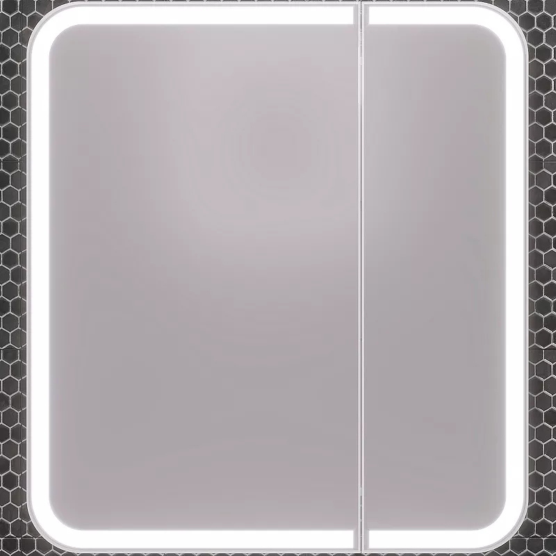 Зеркало шкаф Opadiris Элеганс 90 с подсветкой белый матовый 00-00006882 - фото 1