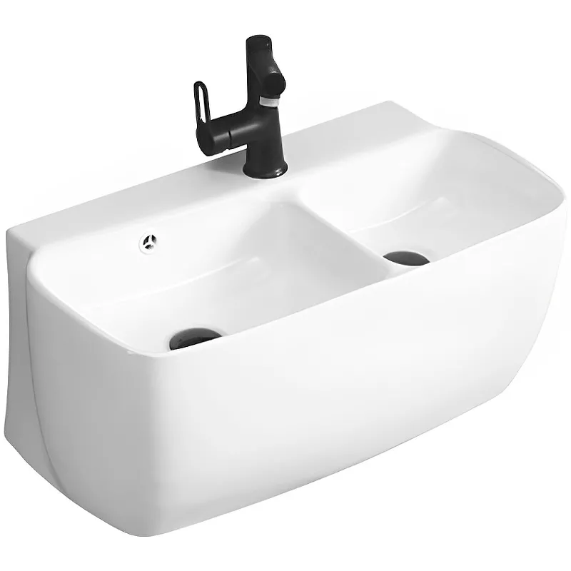 Раковина двойная подвесная Cerutti SPA Double Marco 67x35 CT9282 белый