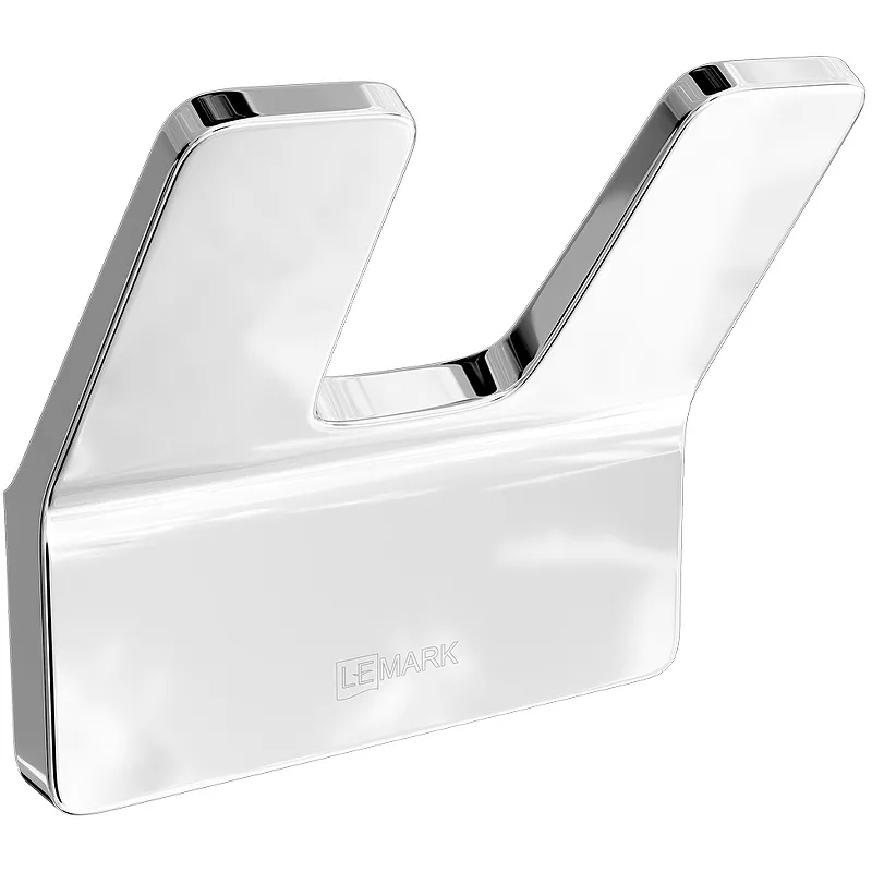 Крючок двойной Lemark Smooth Line хром