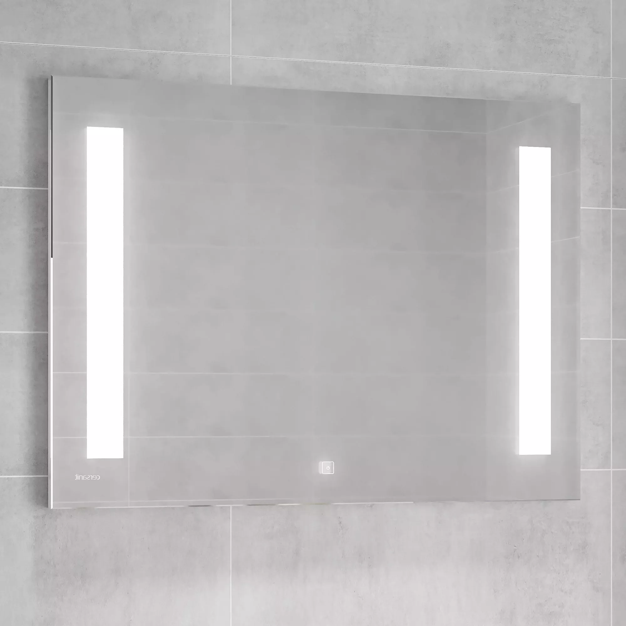 Зеркало Cersanit LED 020 base 80, с подсветкой, сенсор на зеркале