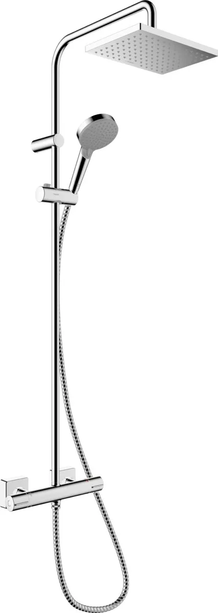 

Душевая стойка Hansgrohe Vernis Shape 26319000 Showerpipe 230 1jet Green с термостатом, хром