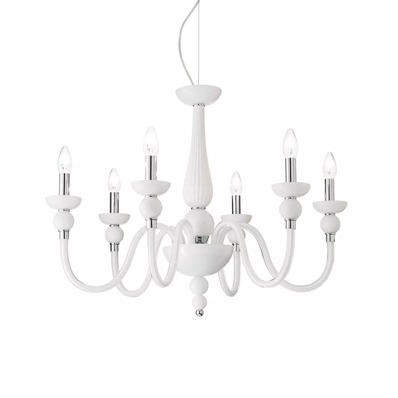 

Подвесная люстра Ideal Lux Doge SP6 Bianco 113678