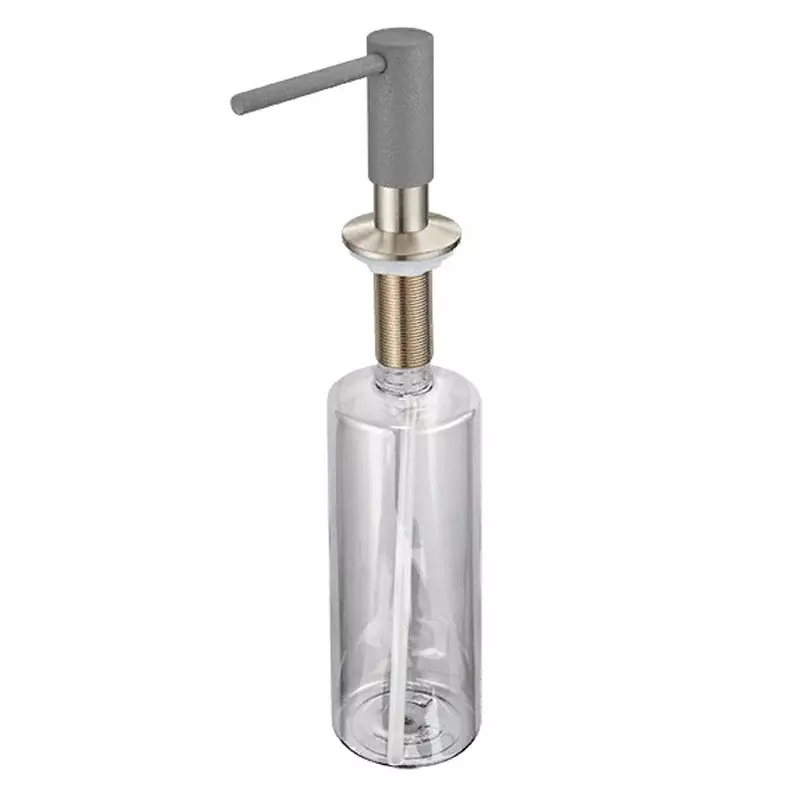 Дозатор для жидкого мыла кухонный Granula серый матовый GR-018 D алюминиум - фото 1