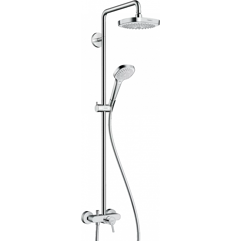 

Душевая стойка Hansgrohe Croma 2jet Select E 180 с однорычажным смесителем