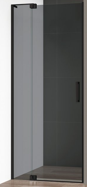 Душевая дверь Cezares Slider 70х195 профиль черный стекло тонированное SLIDER-70/80-GL-FIX/DOR-GRIGIO - фото 1