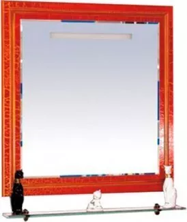 Зеркало Misty Fresko 90 красное краколет, размер 90, цвет красный Л-Фре03090-0417 - фото 1