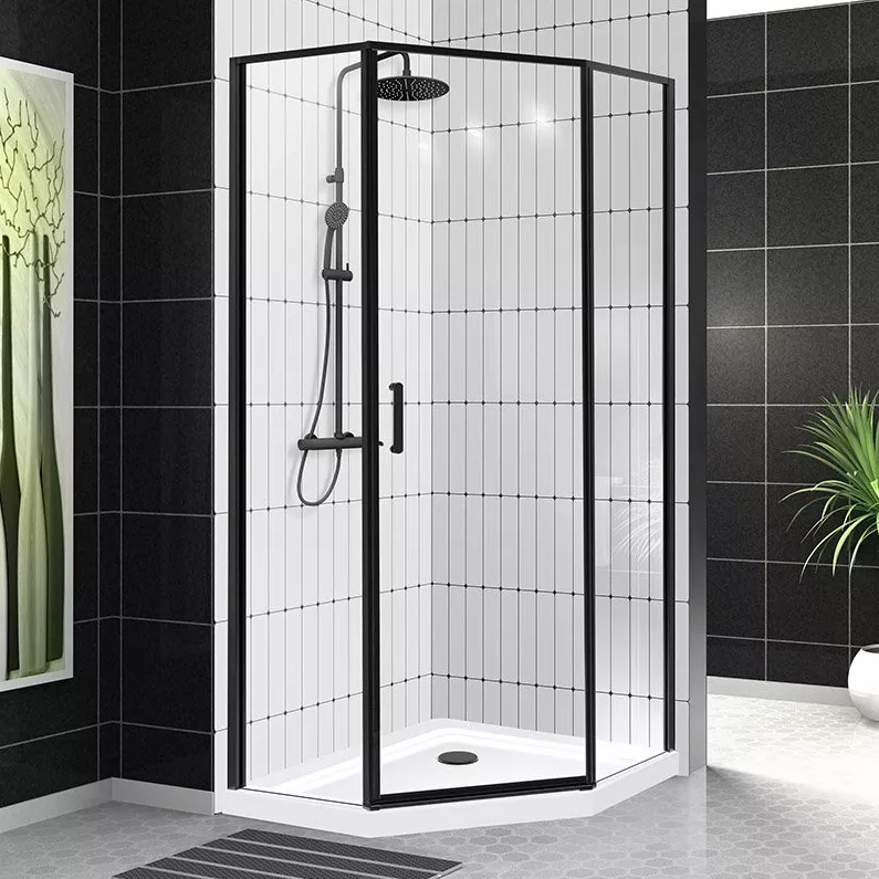 

Душевой уголок BelBagno Uno 195 P 1 90 C Nero профиль черный, стекло прозрачное