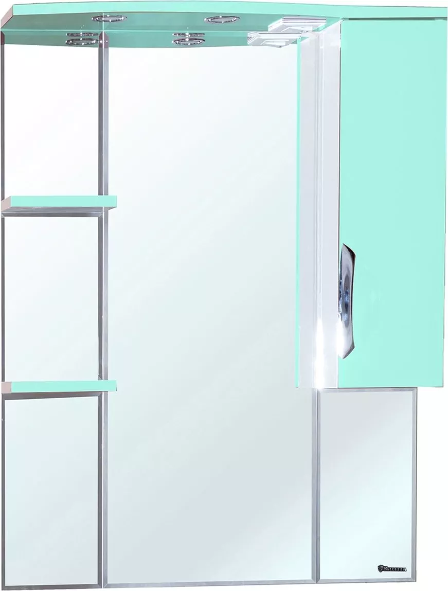 Зеркало-шкаф Bellezza Лагуна 75 R салатовый, размер 72.5, цвет белый 4612112001064 - фото 1
