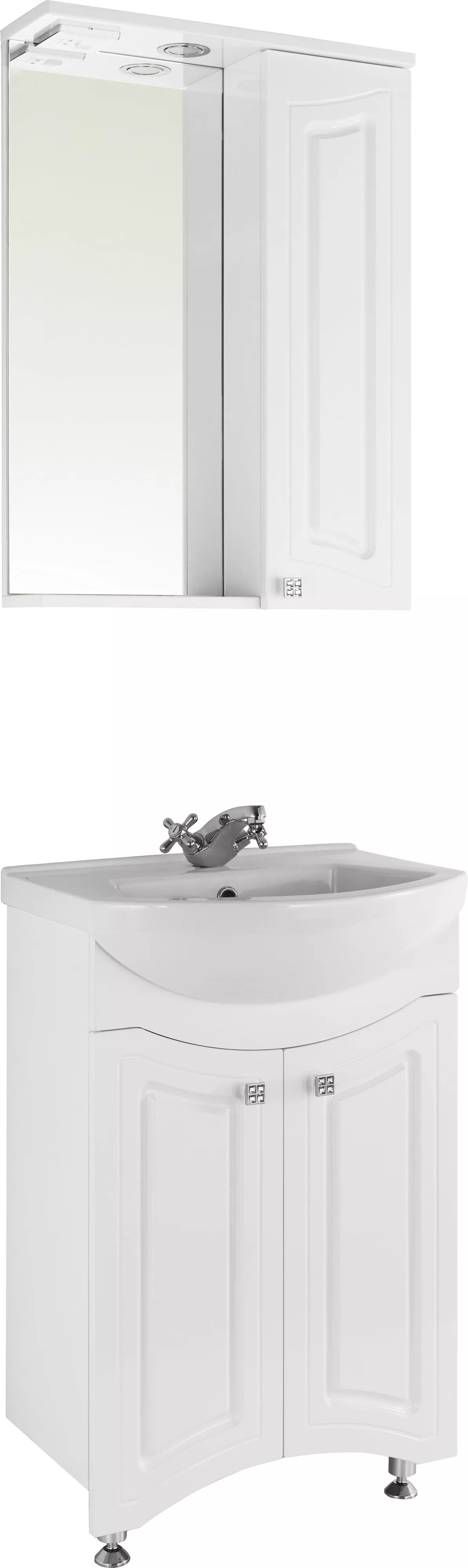 Мебель для ванной Vod-Ok Адам 55 белая, размер 55, цвет белый - фото 1