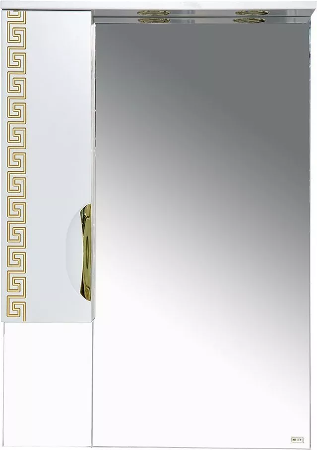 Зеркало-шкаф Misty Престиж 60 L золотая патина, размер 60, цвет белый Э-Прсж02060-013ЛЗлп - фото 1