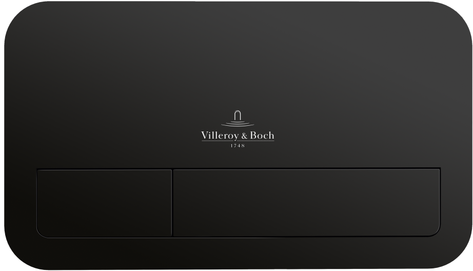 Кнопка смыва Villeroy&Boch ViConnect матовый черный 922490AN 9224 90 AN - фото 1