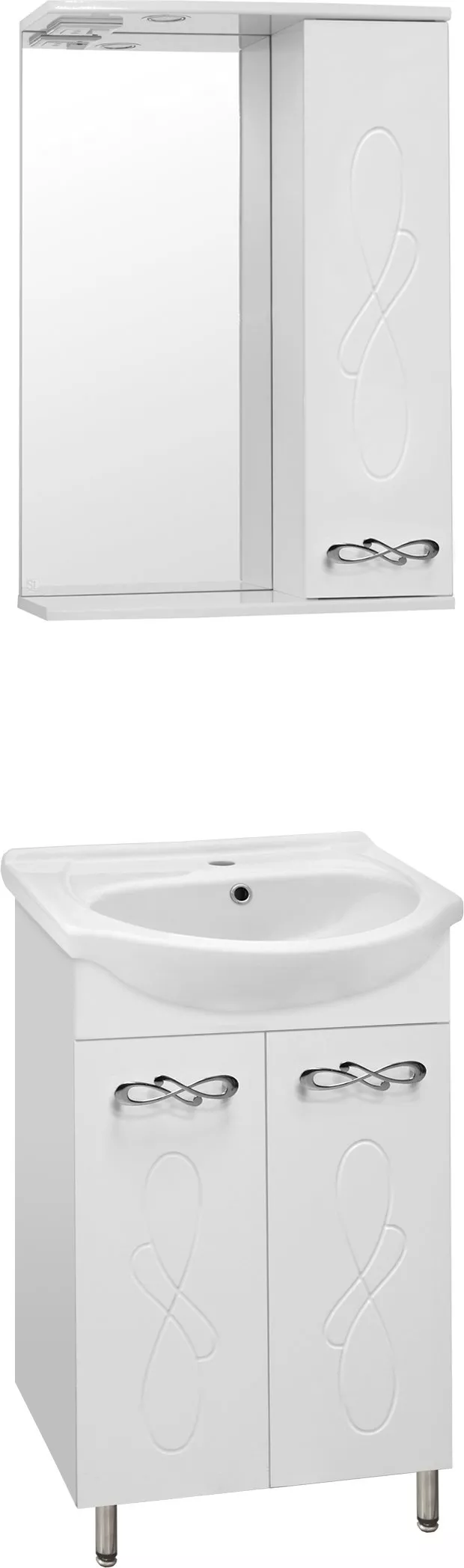 Мебель для ванной Style Line Венеция 55 белая, размер 56, цвет белый - фото 1