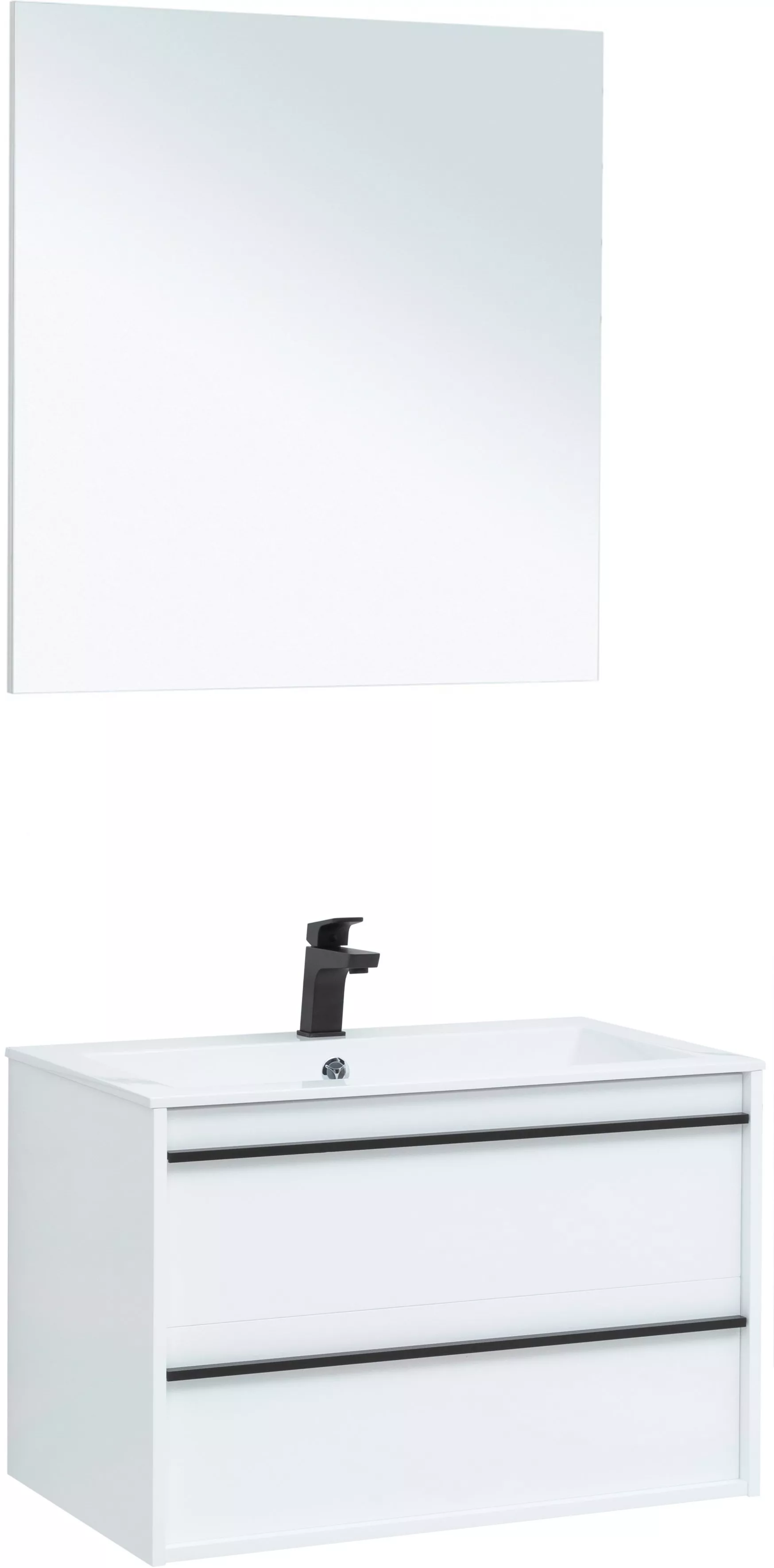 Мебель для ванной Aquanet Lino 80 белый матовый 00253903 - фото 1