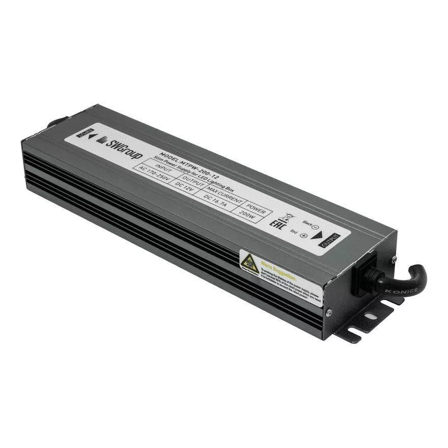 

Блок питания SWG 12V 200W IP67 16,7A MTPW-200-12 001277