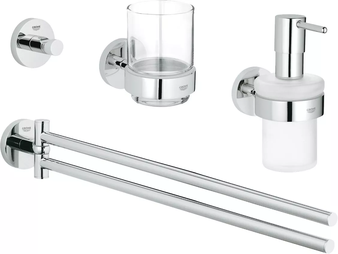 Набор аксессуаров GROHE Essentials New 4 в 1, хром (40846001)