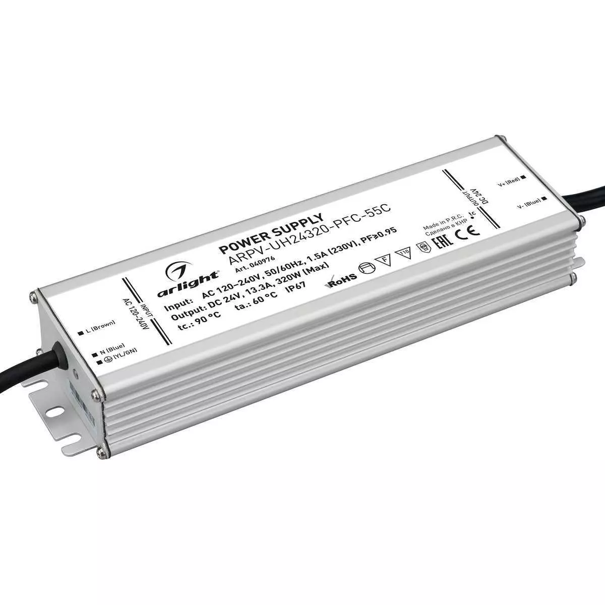 

Блок питания Arlight ARPV-UH24320-PFC-55C 24V 320W IP67 13,3A 040976