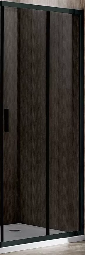 Душевая дверь в нишу Vincea Garda 80х190 профиль черный стекло тонированное VHC-1G800CGB - фото 1