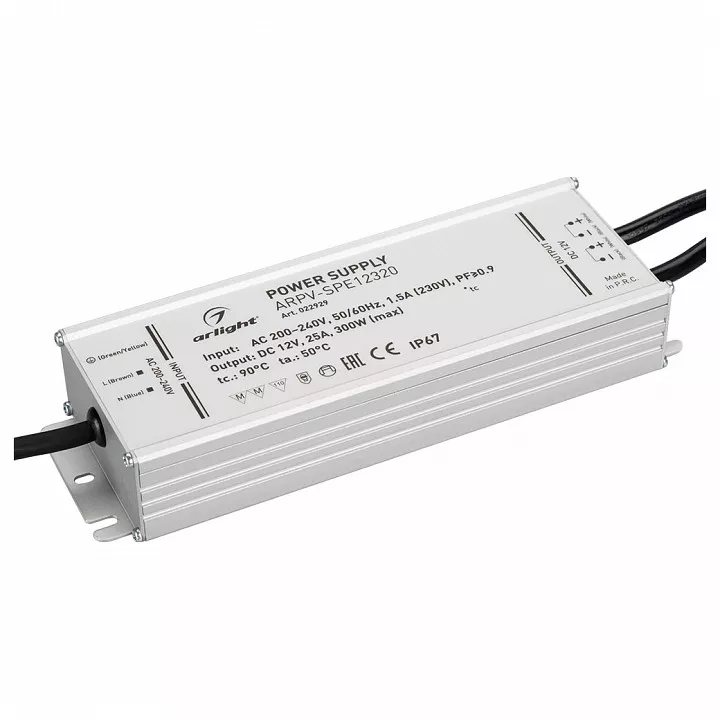 

Блок питания Arlight ARPV-LG12300-PFC-S2 12V 300W IP67 022929(1)