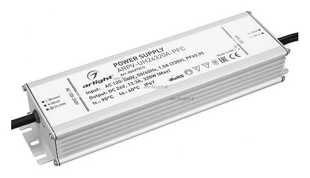 

Блок питания Arlight ARPV-UH24320A-PFC 24V 320W IP67 3,3A 024272(1)