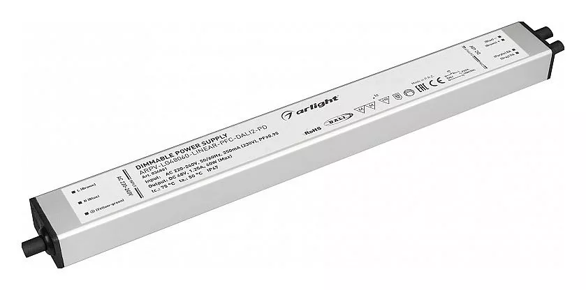 

Блок питания Arlight ARPV-LG48060-Linear-PFC-Dali2-PD 48V 60W IP67 1,25A 034881