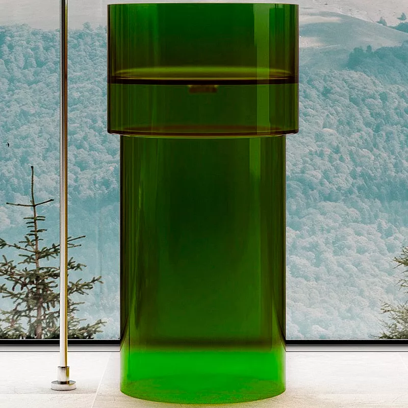 Напольная раковина Abber Kristall 45 зеленая AT2701Emerald-H - фото 1