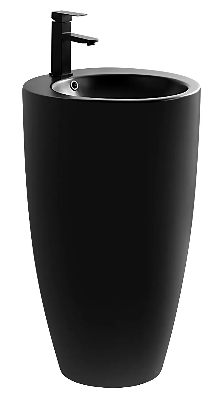 Раковина напольная Azario COMELLA 50 см черный матовый (AZ-311MB) - фото 1