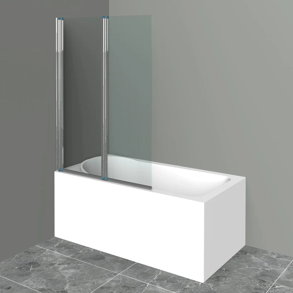 Шторка на ванну BelBagno Uno 100х150 профиль хром стекло прозрачное UNO-V-2-100/150-C-Cr - фото 1