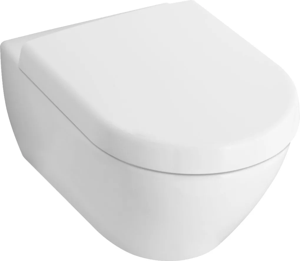 Унитаз подвесной Villeroy Boch Subway Plus 20 безободковый укороченный ceramic plus белый 72738₽