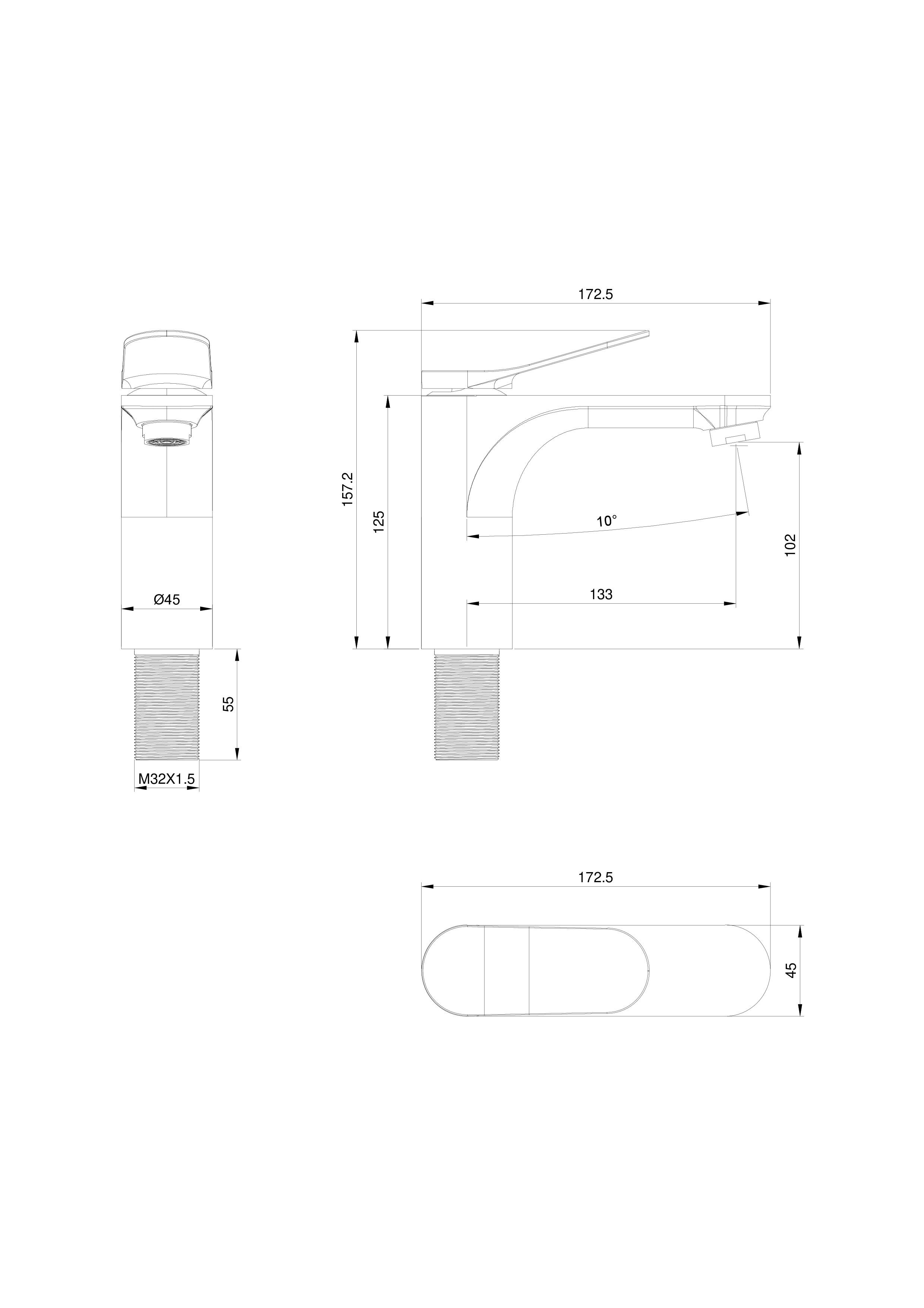 

Смеситель для раковины Wonzon & Woghand WW-XH-010-MB черный матовый