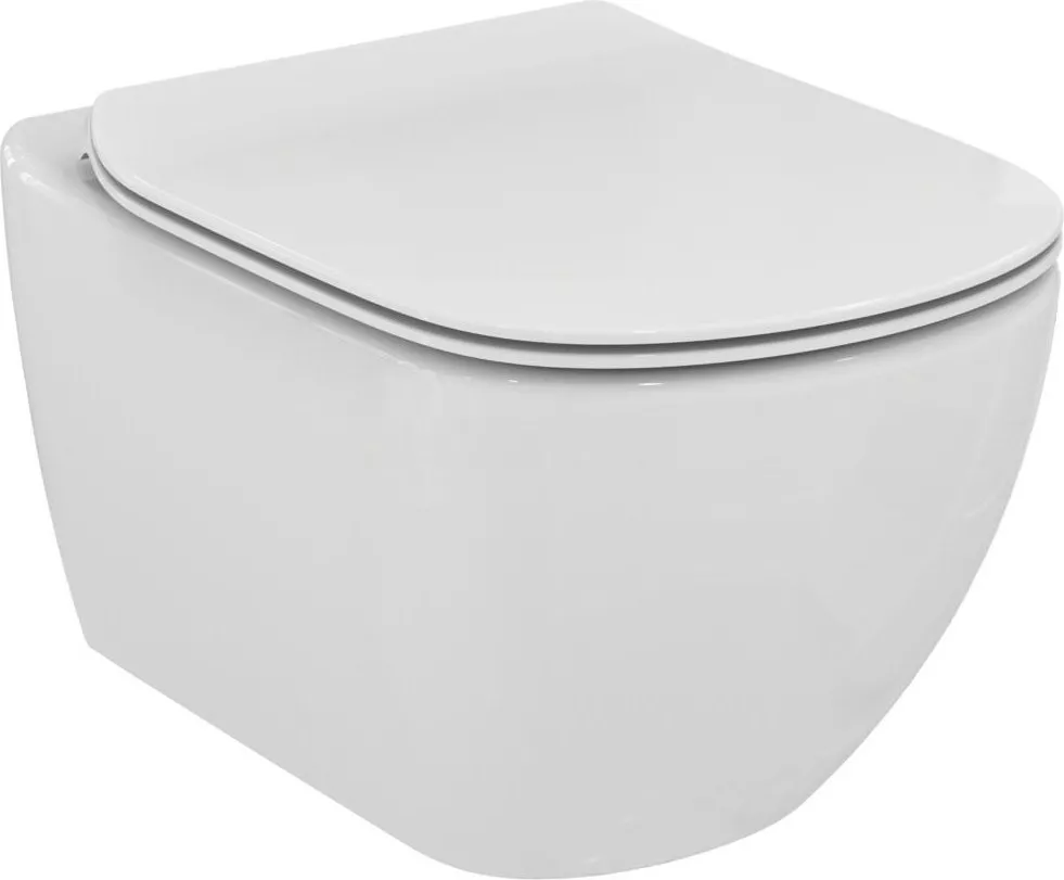 Унитаз подвесной Ideal Standard Tesi с сиденьем микролифт белый - фото 1