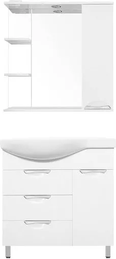 Мебель для ванной Style Line Жасмин 82 R белая, с бельевой корзиной - фото 1
