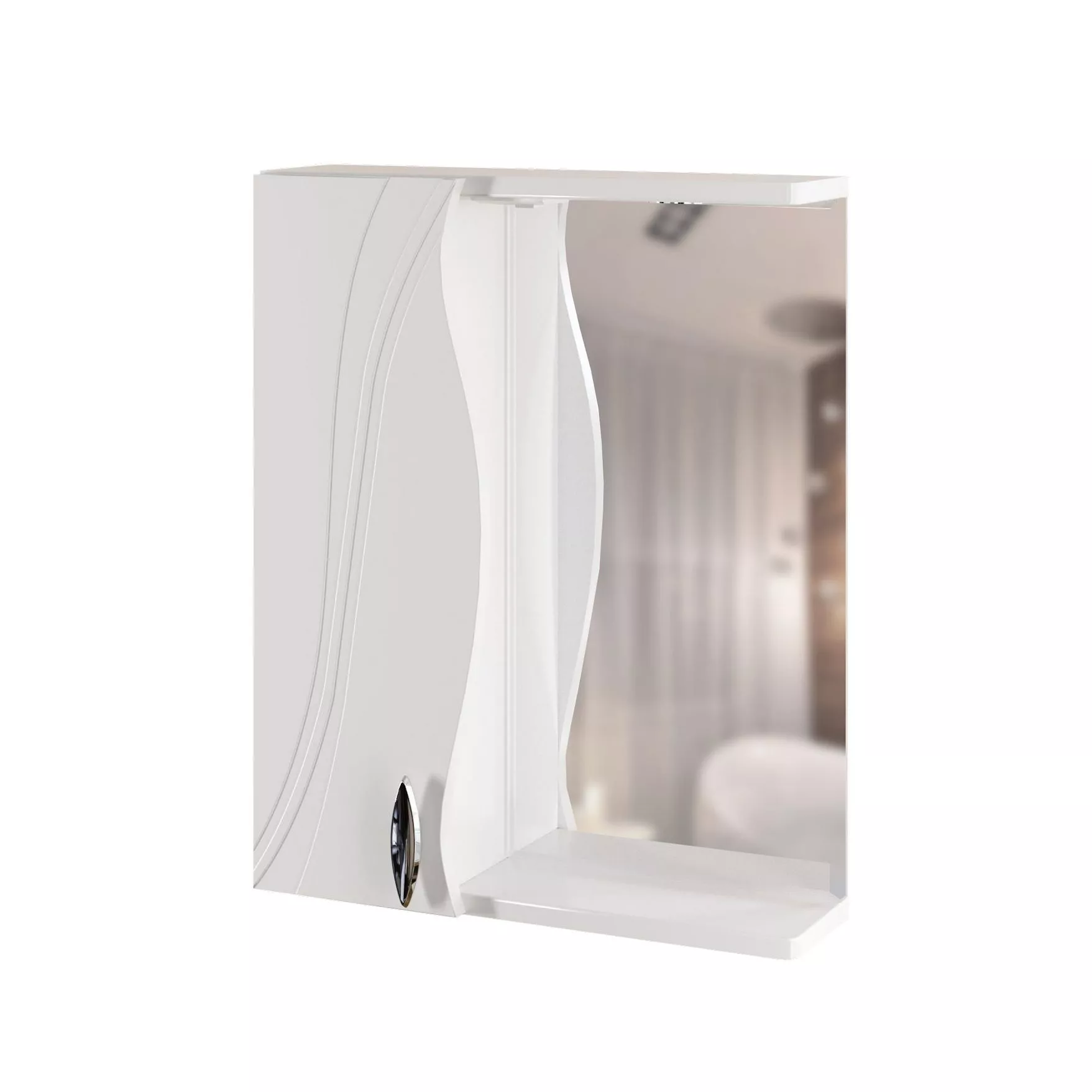 Зеркало-шкаф навесной с подсветкой MIXLINE Лима-55 левый (533184) - фото 1