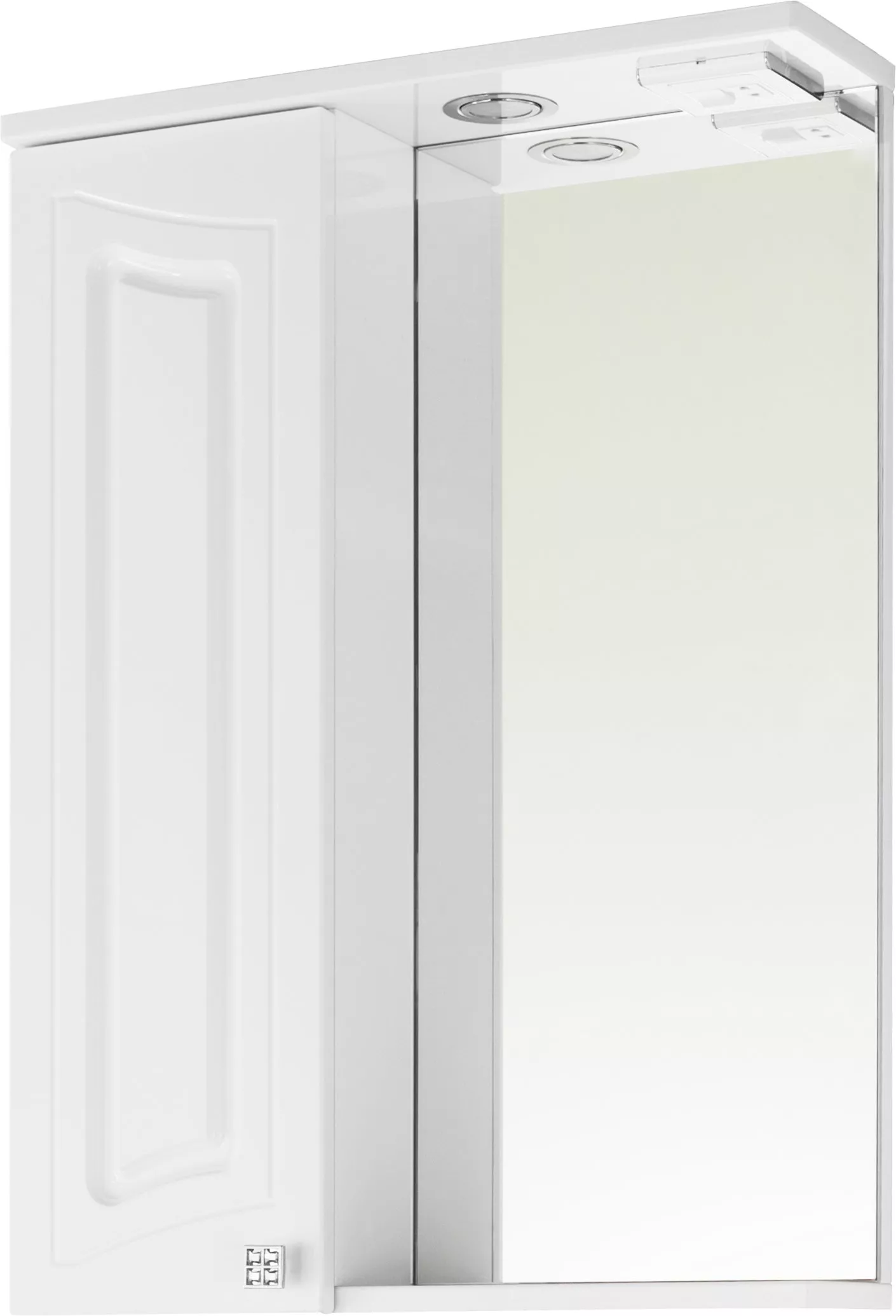 Зеркало-шкаф Vod-Ok Адам 55 L, белый, размер 55.4 00004449 - фото 1
