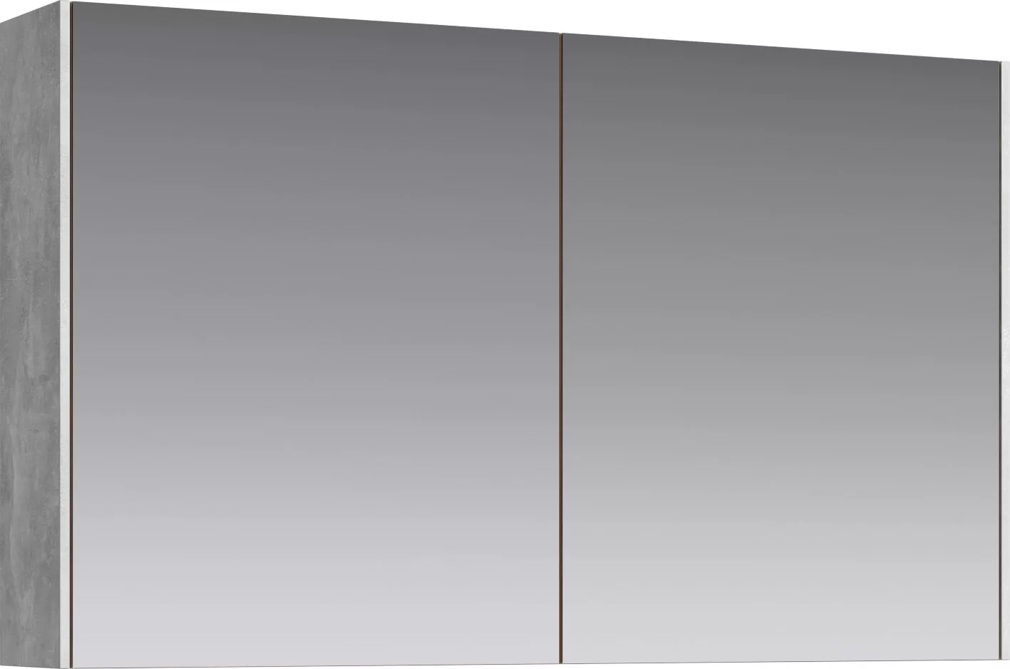 Зеркало-шкаф Aqwella 5 stars Mobi 100 бетон светлый, цвет серый - фото 1