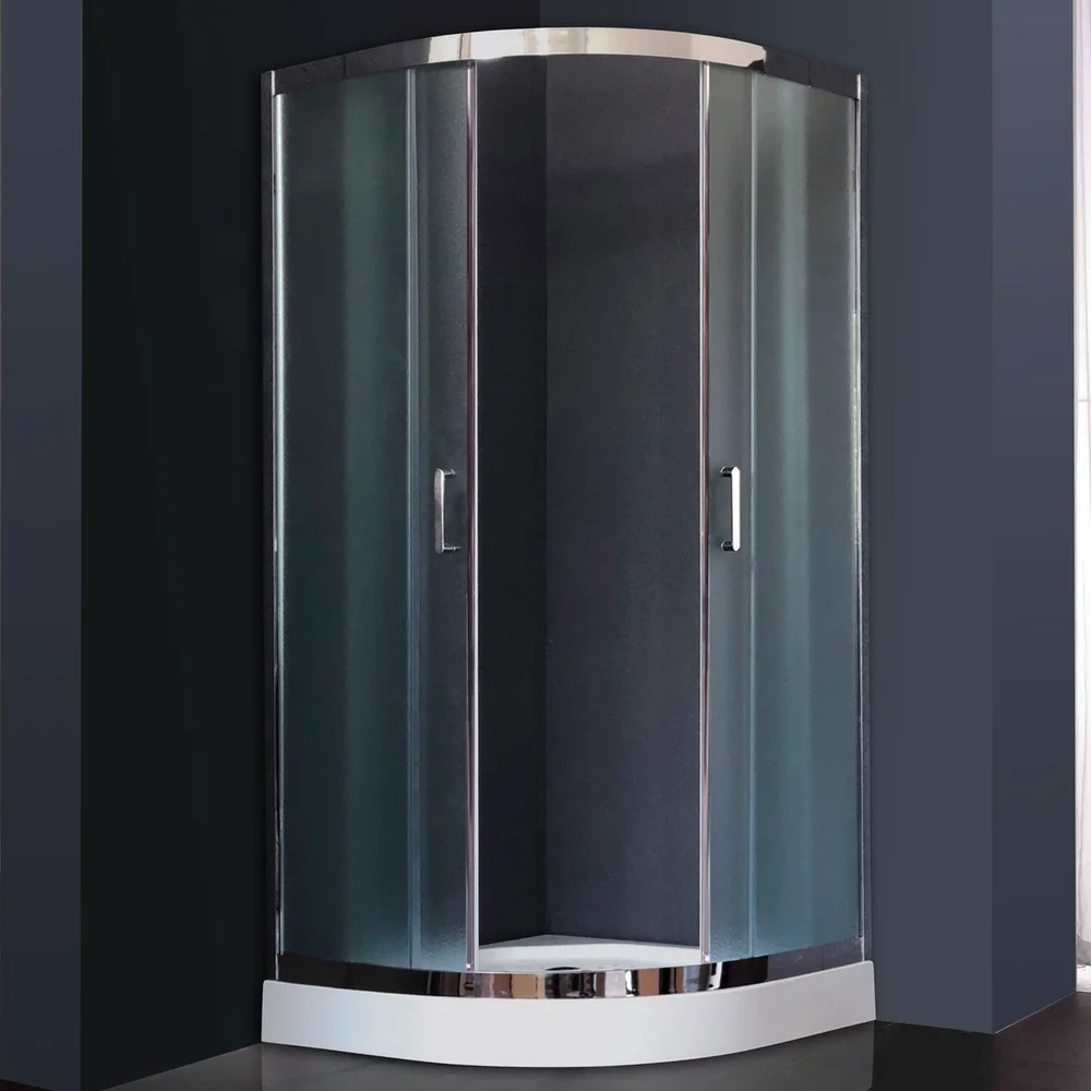 Душевой уголок Royal Bath HKD 100х100 профиль хром стекло рифленое