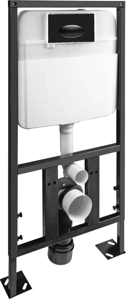 Система инсталляции для унитазов SantiLine SL-03 с кнопкой смыва, цвет черный