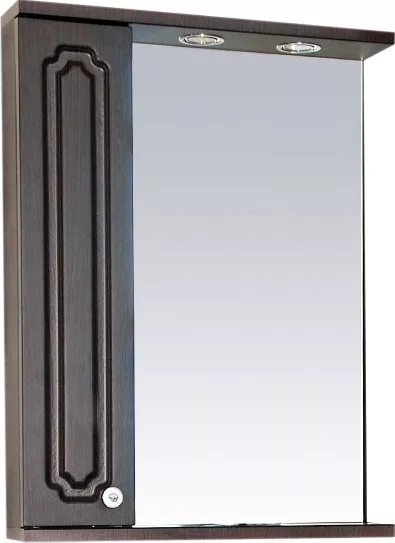 Зеркало-шкаф Misty Александра 55 L венге, размер 55, цвет темное дерево П-Але04055-052СвЛ - фото 1