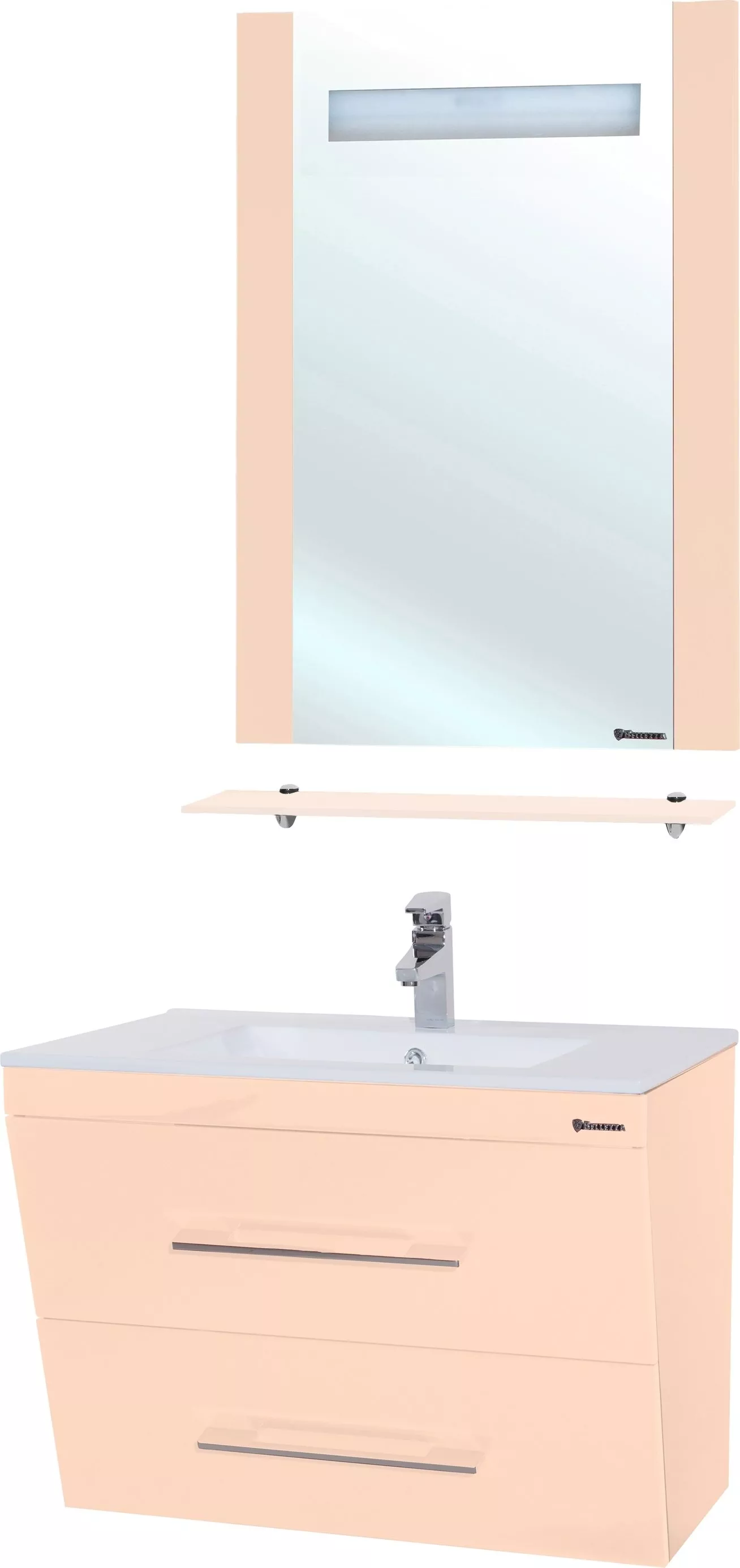 Мебель для ванной Bellezza Берта подвесная 60 бежевая, размер 61, цвет белый - фото 1